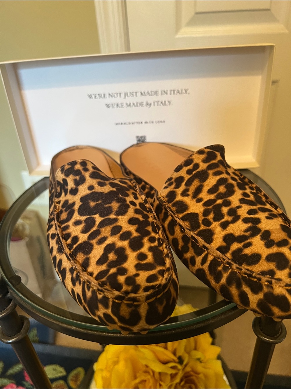 M. Gemi Suede NWT Leopard-Pattern Slip-On Loafer - Brown and Black